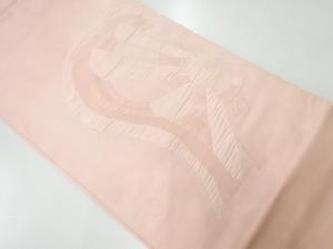 アンティーク　片輪車模様織出し袋帯（材料）